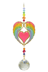 WILD THINGS CRYSTAL DREAMS ANGEL WING HEART - RAINBOW