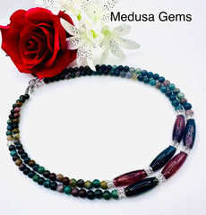 Indian Agate Double-Stranded Necklace – Handmade Gemstone Jewellery