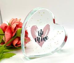 ‘Be Mine’ Heart Shaped Glass Paperweights – A Timeless Gift for Someone Special