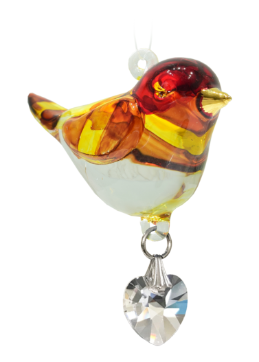 Wild Things Fantasy Glass Pretty Little Bird - Goldfinch