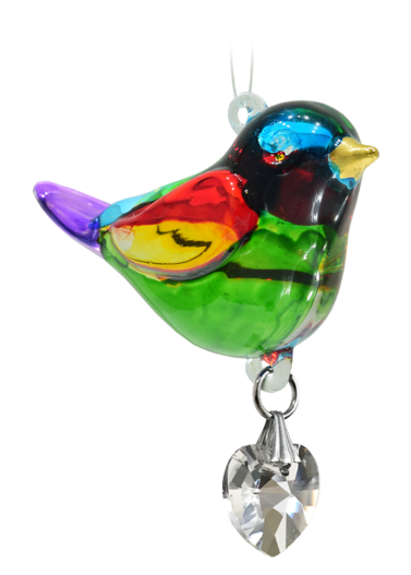 Wild Things Fantasy Glass Pretty Little Bird - Rainbow