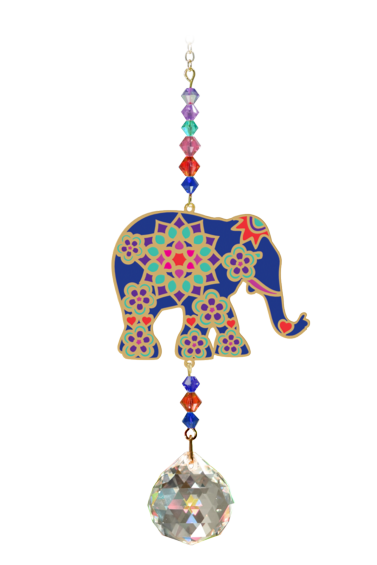 Crystal Dreams Indian Elephant  Suncatcher