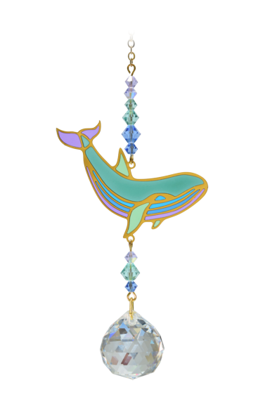 Crystal Dreams Hanging Crystal Whale Suncatcher