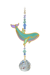 Crystal Dreams Hanging Crystal Whale Suncatcher