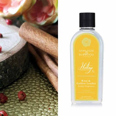Ashleigh and Burwood Golden Leather & Rose Lamp Fragrance 500ml