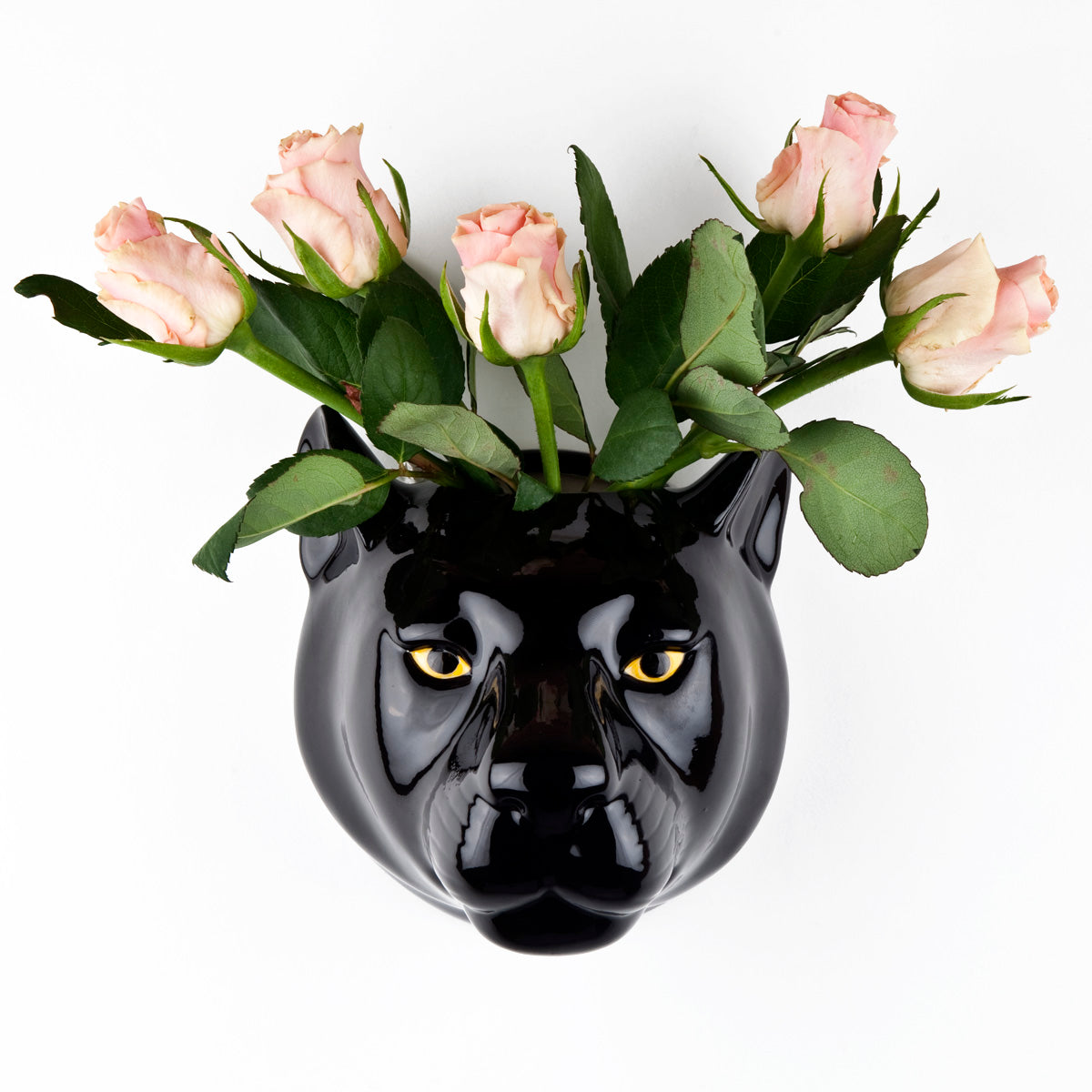 Quail Ceramics Panther Wall Vase Large