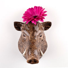 Quail Ceramics Wild Boar Wall Vase Large